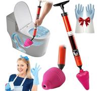 High-Pressure Toilet Plungerpowerful Air Drain Unclogger, Toilet Clog Remover Tool, Swift High Pressure Drain, Unblock A Shot, for Bathroom,Unclogging Sinks, Kitchen Drains (1pc)