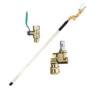 High Pressure Wand - 4500 PSI Cleaning Stick Extension, Stainless Steel Spray Tool, 24 Inch Long Power Lance, Air Tube Washer Arm, Outdoor Jetstream Bar, Driveway Pressure Rod, Sidewalk Washing Tool,