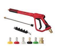 High Pressure Wash Gun Long Lance 4000PSI with 5 Nozzle Tips, Pressure Washer Lance with Replacement Wand Extension, Car Jet Washer Washing Cleaning Kit for Cleaning Walls and Windows