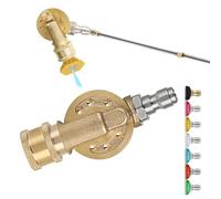 High Pressure Washer Adapter 1/4 Inch Quick Connect Swivel Coupler, Brass Stainless Steel Pivot Connector with 240 Degree Rotation, Compatible with Gas and（Swivel Joint+7