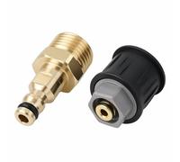 High Pressure Washer Adapter Quick Release Brass Hose Connector M22 14mm Compatible with K2 K3 K4 K5 K6 K7 Series High Pressure Cleaners Hose Pipe Fittings Accessories
