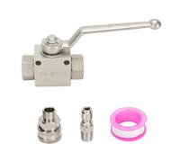 High Pressure Washer Ball Valve Kit Stainless Steel 3/8 Inch Quick Connect 4500 PSI Power Washer Ball Valve for Professional Cleaning Tasks