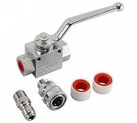 High Pressure Washer Ball Valve Kit, Washer High Pressure Ball Valve Kit 3/8 Inch Quick Connect for Power Washer Hose, 4500 PSI