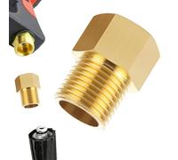 High Pressure Washer Coupler Metric M22 14mm Male to M22 14mm Female Reducer Thread Connector Internal Thread Fitting Reducing Bushing Hose Garden Water Pipe Hex Bushing Reducer Adapter 4500 PSI