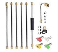High Pressure Washer Extension - 275 Bar Quick Coupling High Pressure Washer Nozzle | Nozzle For The Roof Gutter Cleaner, Garden, Terrace, Patio, Roof, Concrete, Backyard And Wall