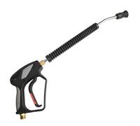 High Pressure Washer Extension Rod Pressure Washer Long Rod Extension Lance Metal Copper Spray Nozzle for Car Washing Patio Cleaning M22 x 1.5 Thread Anti Winding Stainless Steel(A)