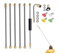 High Pressure Washer Extension Wand | 280bar High Pressure Washer Nozzle Wand - Cleaner Nozzle - For Garden, Gutter, Deck, Driveway, Fence, Patio, Roof, Concrete, Backyard