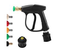 High Pressure Washer Gun 4350PSI, 5 Water Nozzle Tip & Quick Connector for Karcher K2-K7 Pressure Washer, Jet Wash Gun with M22-14 Hose Connector & Quick Connector, Karcher Pressure Washer Accessories