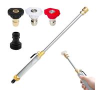 High Pressure Washer Hose Attachment with 3 JetNozzles for Garden Hose, Portable Pressure Washer Wand, Adjustable Cleaning Sprayer,Power Wand for GardenHose Car Washing