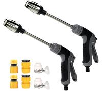 High-Pressure Washer Nozzle for Garden Hose, Fits Any Standard Hose, No Adapter Needed, Heavy-Duty Spray Nozzle for Cleaning Patio, Car & Driveway (2, A-2PCS)