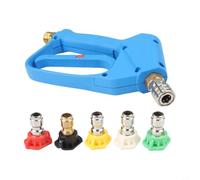 High Pressure Washer Nozzle Kit With 5 Interchangeable Metal Tips For 5000psi Cleaning Machines To Remove Dirt And Oil Stains From Cars And Driveways Easily(set1)