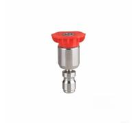 High Pressure Washer Nozzle Set 1/4 Inch Quick Connect for Karcher Cars & Patios - 4 Colour Coded Stainless Steel Tips Rotatable Spray Jet(Red)