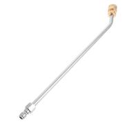 High Pressure Washer Wand L Shaped 12mm Stainless Steel Replacement Rod | Brass Interface, Silver Finish, Reaches Gutters, Edges and Corners, for Porches and Patios