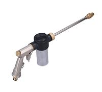 High Pressure Water Gun, Garden Hose Wand Nozzle Sprayer Oxidation Resistant Adjustable with Container for 1/2in Pipe for