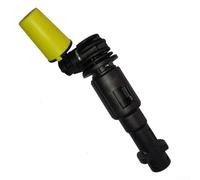 High Pressure Water Sprayer Rotating NozzleAdjustable Spray Pattern Garden Hose Wand for Car WashingDeck Patio Driveway Cleaning Plastic ConstructionBlack and Yellow/(K 1)