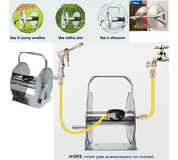 High Pressure Water Wash Metal Hose Reel Cart Hose Reel Garden Stainless Steel
