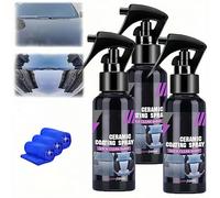 High Protection Fast Nano Ceramic Coating Spray, Quick Dry Car Paint Coating, Multi-Functional Coating Renewal Agent&Refurbish, Long-Lasting Car Paint Protection (3pcs)