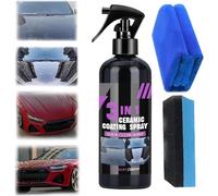 High Protection Fast Nano Ceramic3-in-1 Coating Spray,Car Scratch Nano Repair Sprays, Car Coating Wax Polishing Spray, Plastic Parts Refurbish Agent (300ML,1PC)