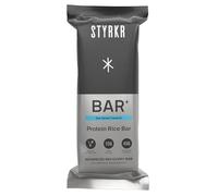 High Protein Energy Bars by Styrkr - 15g of Protein & 45g of Carbs - Pack of 12 Rice Bars - Sea Salted Caramel Flavour - Approved by Endurance Athletes for Cycling & Running - BAR+ 12x Pack