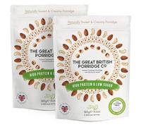 High Protein & Low Sugar Gluten-Free Instant Oatmeal Porridge from The Great British Porridge Co - Naturally Sweet & Creamy Porridge Oats - 2 x 385g Pouch - 100% Natural, Plant Based, High Fibre