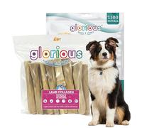 High-Protein Natural Beef and Lamb Collagen Chews: Long-Lasting Durability, Perfect for Dental Health & Digestive Wellness (Lamb Collagen 20 Count)