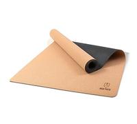 HIGH PULSE Natural Cork Non Slip Yoga Mat - Eco Friendly Gym Mat Made of Recyclable Materials - 185 x 66 x 0.6 cm - Durable Sports Mat for Yoga, Fitness, Pilates, with Strap