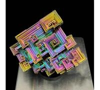 High pure Bismuth Crystals Bi Metal Crystal Rainbow Bright Metal Mineral Specimen Original Nature Art Artwork Decorative Article (Color : 100g)