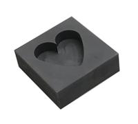 High Purity Black Graphite for Cross Heart Mold Mould Crucible for Melting Gold Silver Brass Casting Refining Jewelry To (Color : Heart)