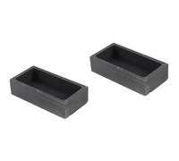 High Purity Graphite Casting Ingot, 2 Pcs 3.93x1.97x0.98in Graphite Melting Refining Ingot Rectangular Casting Smelting