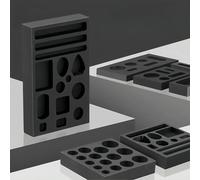 High-Purity Graphite Crucible, High Temperature Resistance up to 3000℃, with Handle, 1pc(7-hole disc combination)
