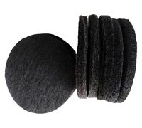 High Purity Graphite Welding Blanket & Pad, Fireproof Carbon Felt for Thermal Insulation and Chemical Applications, 6pcs Round Graphite Felt, 2mm Thick(200 * 2mm)