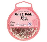 High-Q ALL TYPE PINS Rustless Twist Glass Brass Nickel Steel Short Long Quilting Bridal - 75pcs 34mm SHIRT AND BRIDAL PINS (Pack 1)
