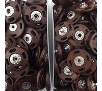 High-Q LARGE 22mm Plastic Metal Popper Bag Snap Fastener Press Stud BUY 2 - Dark Brown