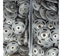 High-Q LARGE 22mm Plastic Metal Popper Bag Snap Fastener Press Stud BUY 2 - Light Grey