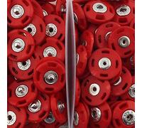 High-Q LARGE 22mm Plastic Metal Popper Bag Snap Fastener Press Stud BUY 2 - Red