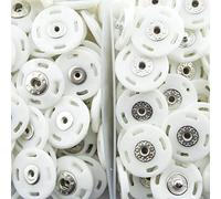 High-Q LARGE 22mm Plastic Metal Popper Bag Snap Fastener Press Stud BUY 2 - White