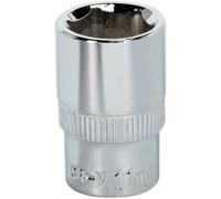 11mm Forged Steel Drive Socket - 1/4" Square Drive - Polished Chrome Vanadium