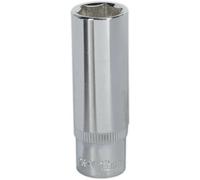 12mm Forged Steel DEEP Drive Socket - 1/4" Square Drive Polished Chrome Vanadium