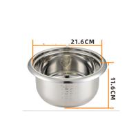 High Quality 3l 304 Stainless Steel Rice Cooker Inner Container Non Stick Cooking Pot Replacement Accessories Rice Cooker Liner