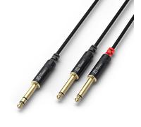 High Quality 6.3mm Stereo Jack to Mono Jack Cable 1.5m - Studio DJ Signal Lead