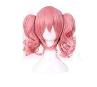 High Quality Anime Inu x Boku SS Roromiya Karuta Short Pink Ponytails Heat Resistant Cosplay Costume Wig + Free Wig Cap