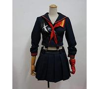 High Quality Anime Kill LA Kill cosplay wig Matoi Ryuko Black Red Wigs Short Curly Heat Resistant Synthetic Hair + wig cap L Ryuko Matoi costume