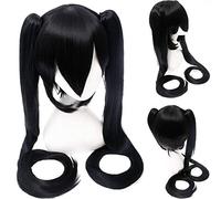 High Quality Anime Vocaloid Hatsune Miku Synthetic Wig Costume Game Play Wigs Cosplay miku Long wavy blue Hair Wigs + wig cap One Size 2 miku wig