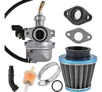 High Quality ATV PZ19 Carburetor Compatible with CRF ATV Dirt Pit Bike Taotao 50cc 70cc 80cc 90cc 110cc 125cc - Trkimal Carb together with Fuel Filter 35mm Air Filter and Gasket.