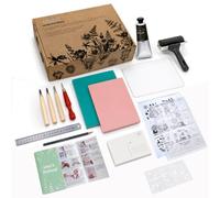 High Quality Block Printing Kit - Premium Linoleum Cutter, Linoleum Blocks for Printmaking, Printing Ink (Black), Blank, Linocut Tools, Basswood, Transfer Paper, Stencils and