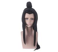 High Quality Chinese Ancient Straight Long Black Wig Cosplay Costume Party Play Wigs With Ponytail Pl-532
