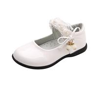 High-quality dance shoes for girls, real with flexible single shoe sole for optimised performance during ballet dance exercises, White, 3 UK
