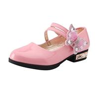 High-quality dance shoes for girls, real with flexible single sole for optimised performance during ballet dance exercises, pink, 9/10 UK Child