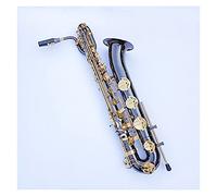 High-Quality E-Flat Baritone Saxophone - Brass Body, Black Nickel-Gold Finish - Student & Band Level Sax for Beginners to Advanced Players