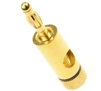 High Quality Gold 4mm Banana Plug for Speaker Cable Colour Coded Black